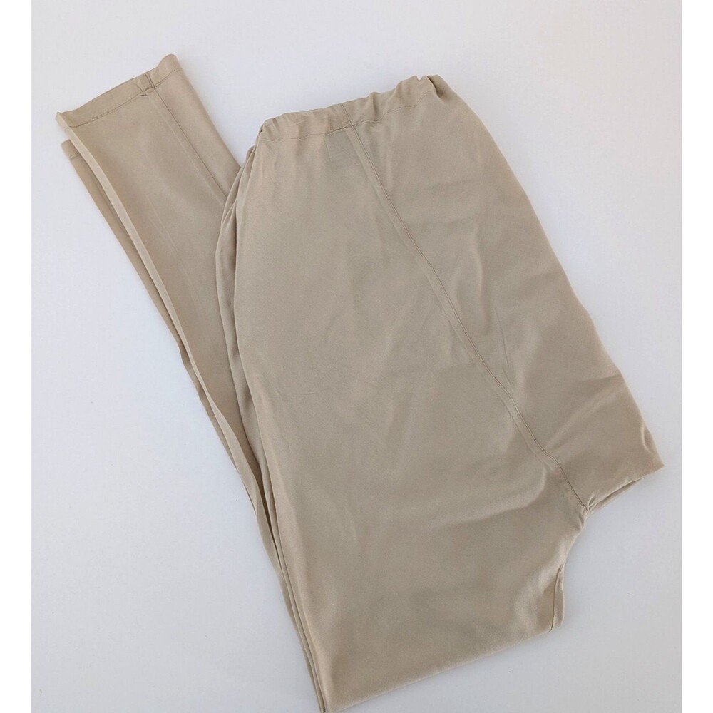 Nicolas K Pants Women’s S Beige Drop Crotch Drawstring Closure Side Pockets